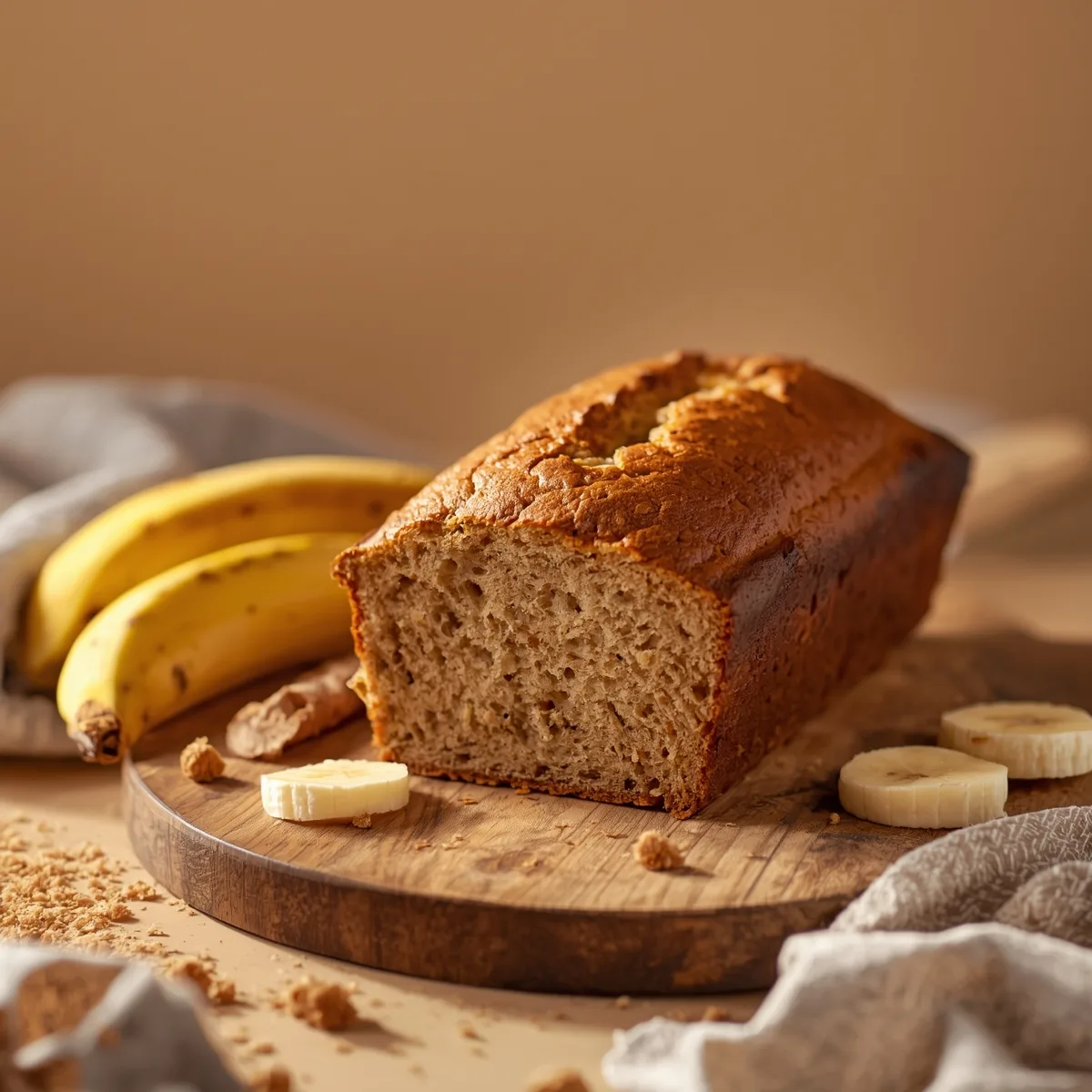 Chocolate chip banana bread loaf golden brown fresh from oven