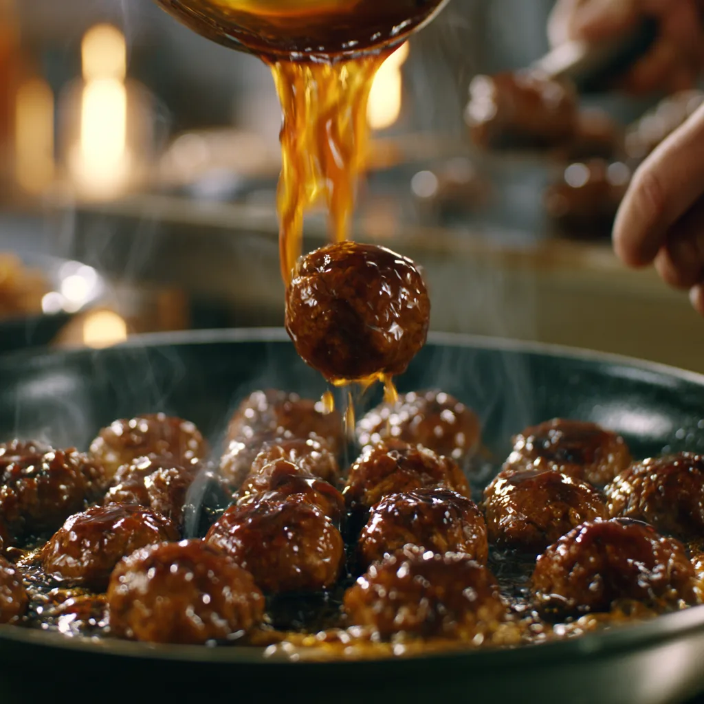 Cooking Korean BBQ meatballs in oven