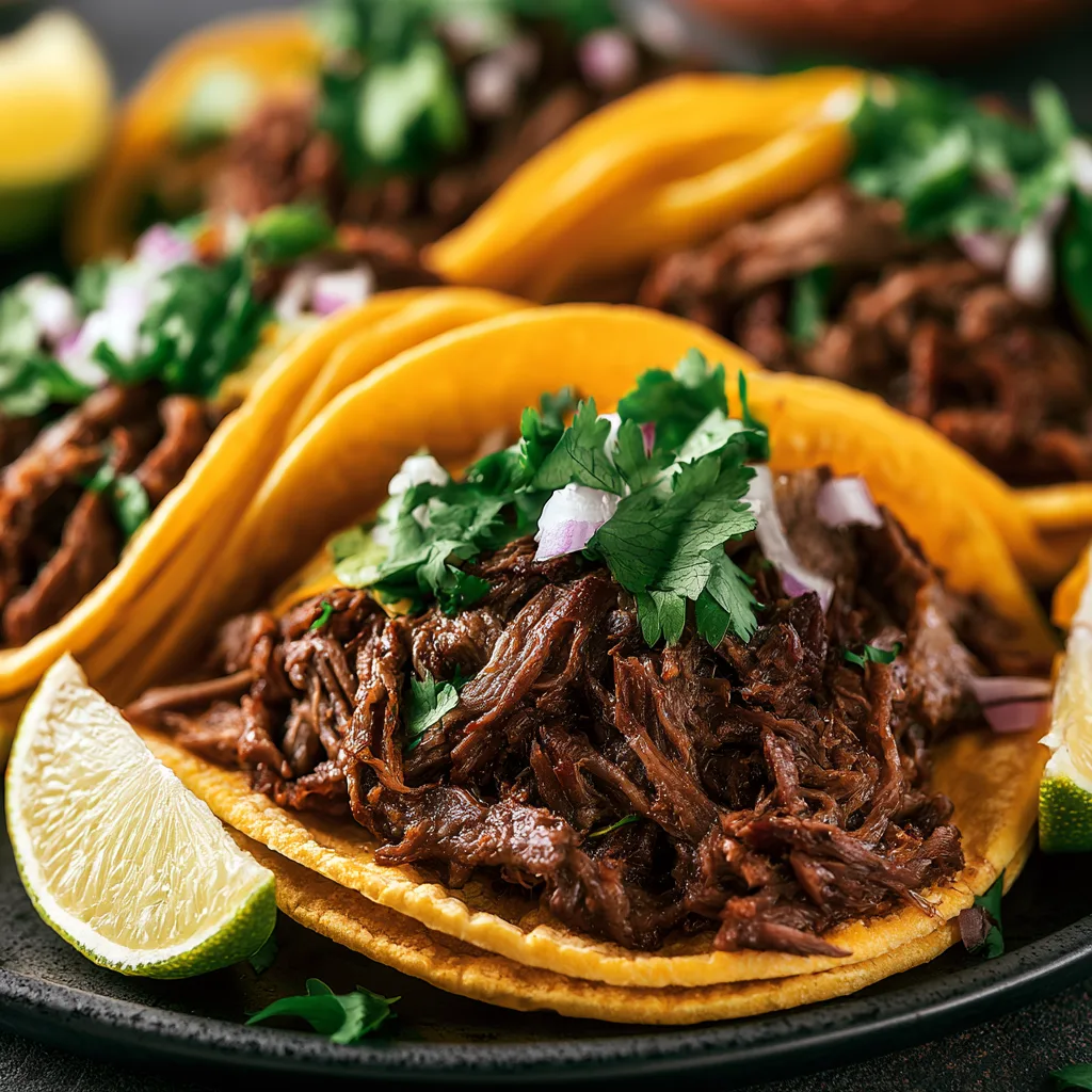 Easy chuck roast tacos with tender shredded beef